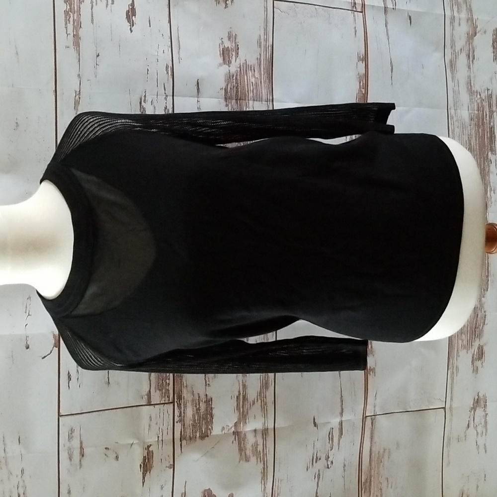 DKNY Mesh Sleeve Sweater